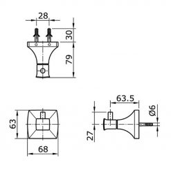 TOTO TX704AW - Móc treo quần áo