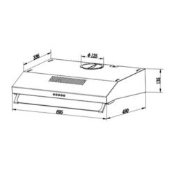 Bản vẽ kích thước Máy hút mùi TEKA CH 1070BT 70cm cổ điển