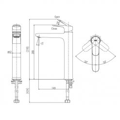 INAX LFV-22SH - Vòi lavabo cổ cao nước lạnh