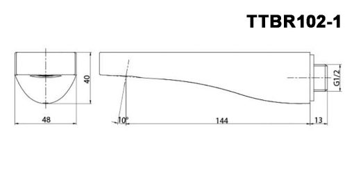 TOTO TTBR102-1 - Vòi sen bồn tắm âm tường REI-S