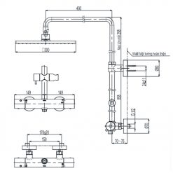 TOTO TBW08406A - Vòi sen cây nhiệt độ 1 TOTO TBW08406A - Vòi sen cây nhiệt độ