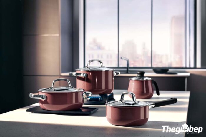 Bộ nồi WMF FUSIONTEC ROSE QUARTZ 0514895290 4 món