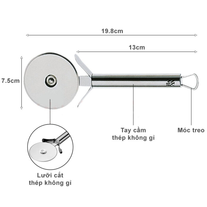 Dụng cụ cắt bánh pizza WMF PROFI PLUS 1871346030 21cm - Ảnh 2
