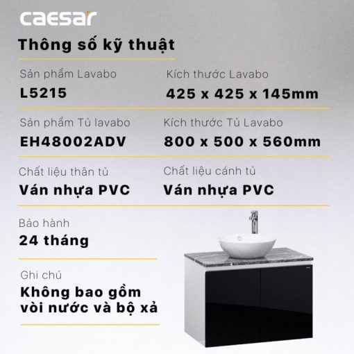 CAESAR L5215 EH48002ADV - Tủ lavabo