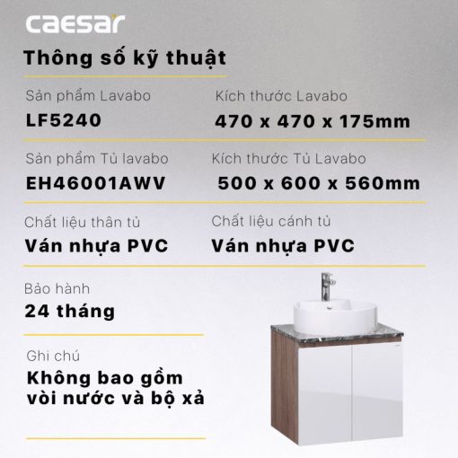 CAESAR LF5240 EH46001AWV - Tủ lavabo