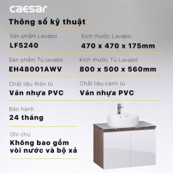CAESAR LF5240 EH48001AWV - Tủ lavabo