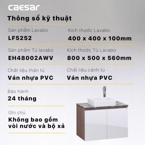 CAESAR LF5252 EH48002AWV - Tủ lavabo