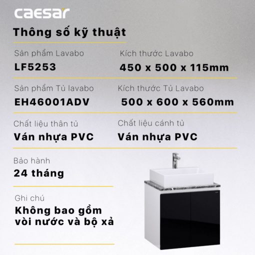 CAESAR LF5253 EH46001ADV - Tủ lavabo
