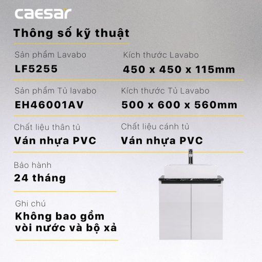 CAESAR LF5255 EH46001AV - Tủ lavabo