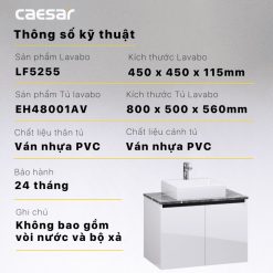 CAESAR LF5255 EH48001AV - Tủ lavabo