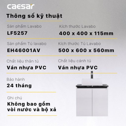 CAESAR LF5257 EH46001AV - Tủ lavabo