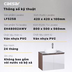 CAESAR LF5258 EH48002AWV - Tủ lavabo 3 CAESAR LF5258 EH48002AWV - Tủ lavabo