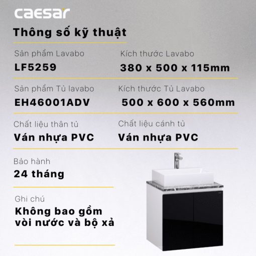 CAESAR LF5259 EH46001ADV - Tủ lavabo