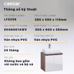 CAESAR LF5259 EH46001AWV - Tủ lavabo 3 CAESAR LF5259 EH46001AWV - Tủ lavabo