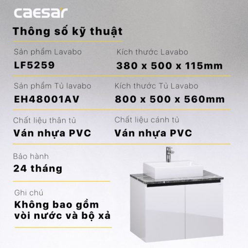CAESAR LF5259 EH48001AV - Tủ lavabo