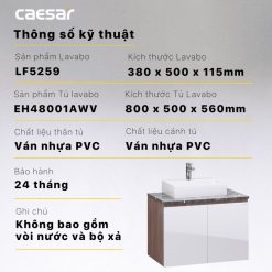 CAESAR LF5259 EH48001AWV - Tủ lavabo 3 CAESAR LF5259 EH48001AWV - Tủ lavabo