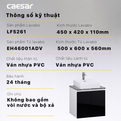 CAESAR LF5261 EH46001ADV - Tủ lavabo