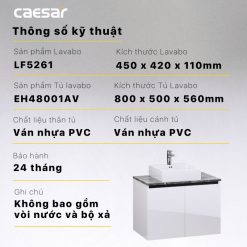 CAESAR LF5261 EH48001AV - Tủ lavabo