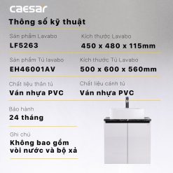 CAESAR LF5263 EH46001AV - Tủ lavabo 3 CAESAR LF5263 EH46001AV - Tủ lavabo