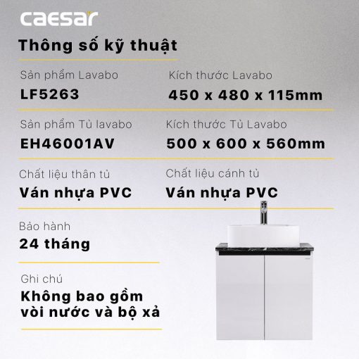 CAESAR LF5263 EH46001AV - Tủ lavabo