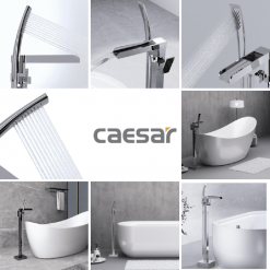 Caesar AS689C - Vòi sen bồn tắmđặt sàn nóng lạnh