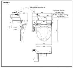 TOTO CS945PDW7#W - Bồn cầu thông minh nắp rửa điện tử TCF6631A 2 TOTO CS945PDW7#W - Bồn cầu thông minh nắp rửa điện tử TCF6631A