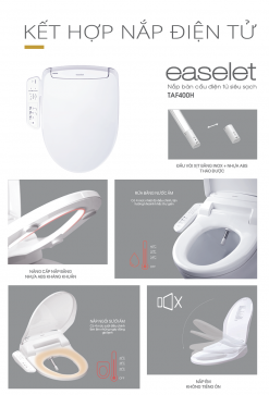 CAESAR CD1395 TAF400H - Bồn cầu thông minh nắp rửa điện tử