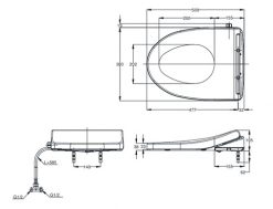 TOTO MS823DRE4#XW - Bồn cầu thông minh nắp rửa cơ TCW1211A