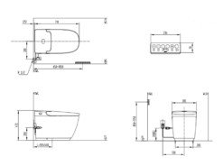 Ban-ve-Bồn cầu thông minh INAX AC-819VN SARAS AUTO OPEN nắp điện tử