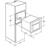 Bản vẽ kích thước Lò nướng CANZY CZ 06AU âm tủ