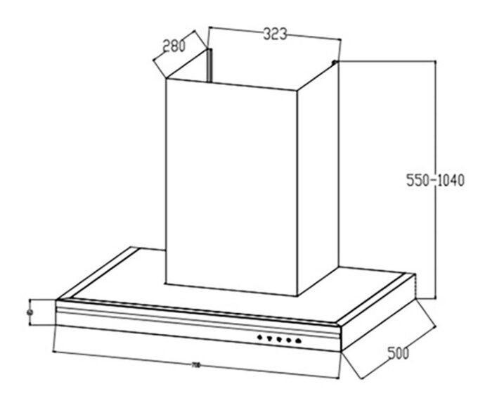 Máy hút mùi CANZY CZ HE70BK 70cm chữ T (1)