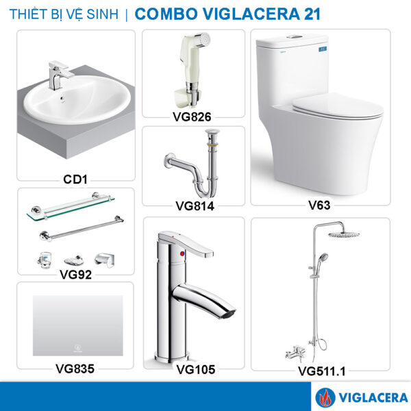 COMBO VIGLACERA V63 VG826 CD1 VG105 VG814 VG511.1 VG835 VG92