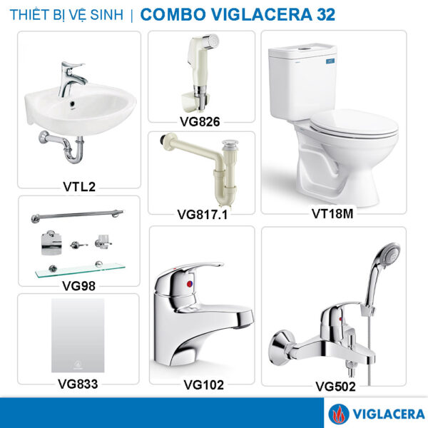 COMBO VIGLACERA VT18M VG826 VTL2 VG102 VG817.1 VG502 VG833 VG98