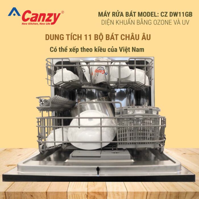 Máy rửa bát CANZY CZ DW11GB độc lập - Ảnh 4