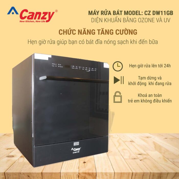 Máy rửa bát CANZY CZ DW11GB độc lập - Ảnh 11