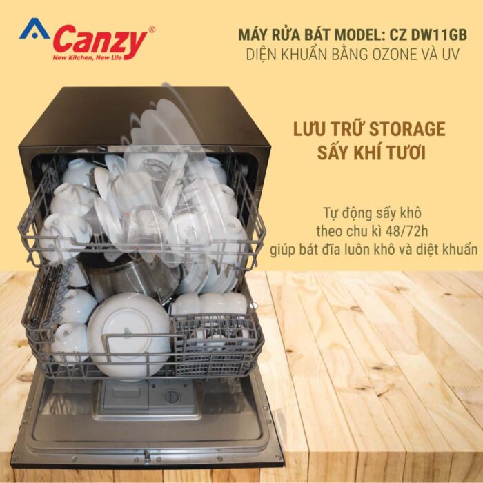 Máy rửa bát CANZY CZ DW11GB độc lập - Ảnh 7