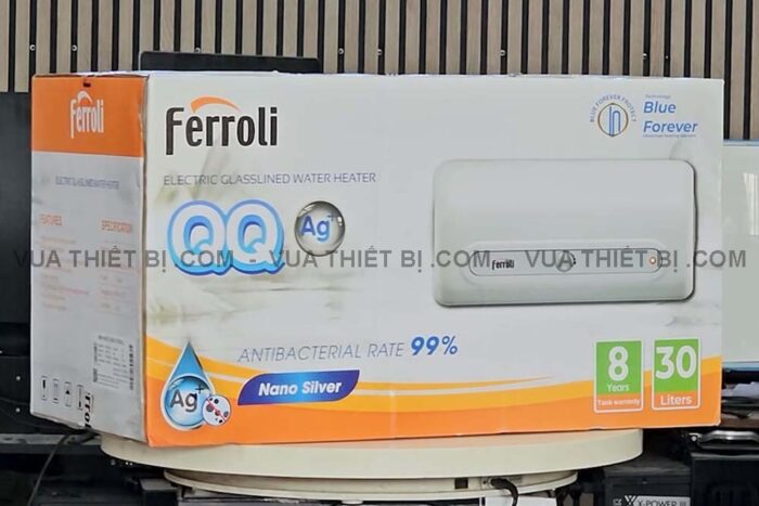 Bình nóng lạnh Ferroli QQ evo 30 AG+ 30L lít ngang gián tiếp 2500w - Ảnh 2