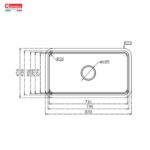 Bản Vẽ Kỹ Thuật Chậu rửa bát inox KONOX KN8347SU DEKOR