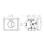 Bản vẽ kĩ thuật Bộ xả nhấn bồn cầu treo tường AMERICAN STANDARD WF-9809