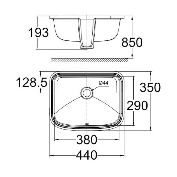 Bản vẽ kĩ thuật chậu lavabo American Standard WP-0468 LOVEN