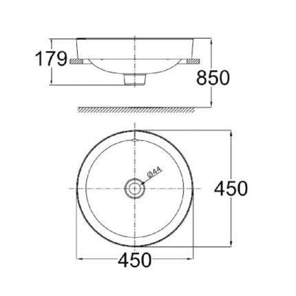 Bản vẽ kĩ thuật chậu lavabo American Standard WP-0639 CONCEPT