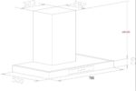 Bản vẽ kích thước Máy hút mùi CHEFS EH-R106E7D 70cm chữ T