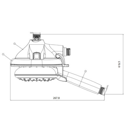 Bản vẽ kỹ thuật Bát sen âm tường American Standard FFASS055 Spectra Duo