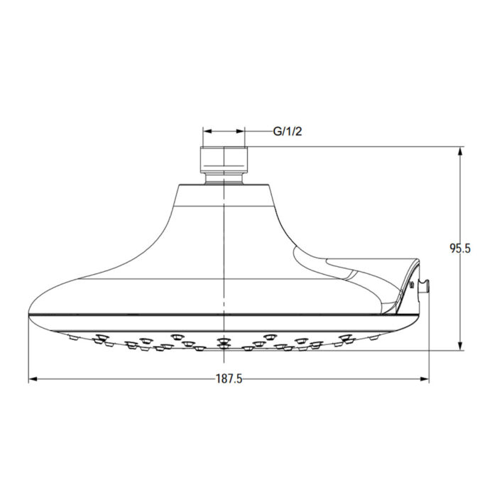 Bản vẽ kỹ thuật Bát sen âm tường American Standard FFASS056 Spectra Touch