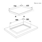 Bản vẽ kỹ thuật Bếp từ đôi RAPIDO RI4000RD