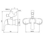Bản vẽ kỹ thuật Củ trộn sen cây American Standard WF-3172 Tonic nóng lạnh