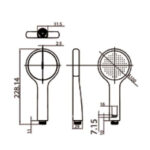 Bản vẽ kỹ thuật Tay sen tắm AMERICAN STANDARD FFASS505-MB Genie