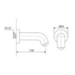 Bản vẽ kỹ thuật Vòi sen âm tường AMERICAN STANDARD WF-9704 Celia