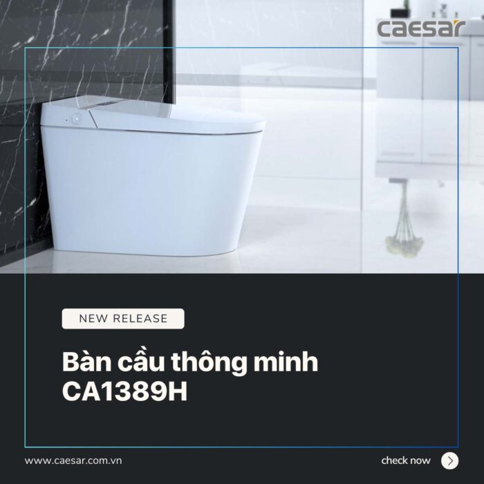 Bồn cầu thông minh CAESAR CA1389H nắp rửa điện tử - Ảnh 28