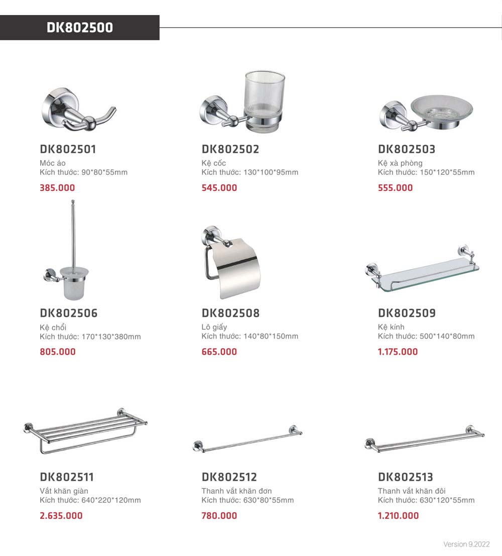 Catalogue DK 2023 Bang gia Thiet bi ve sinh nhap khau 31